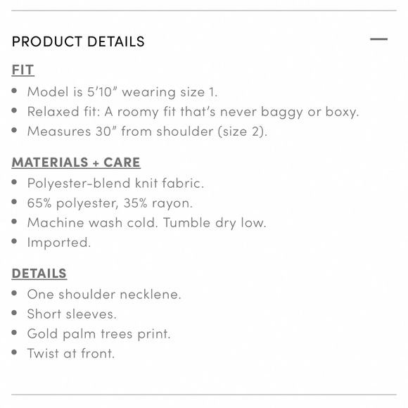 NWT! TORRID gold foil palm tree print skin tee, 2X. - Picture 6 of 9